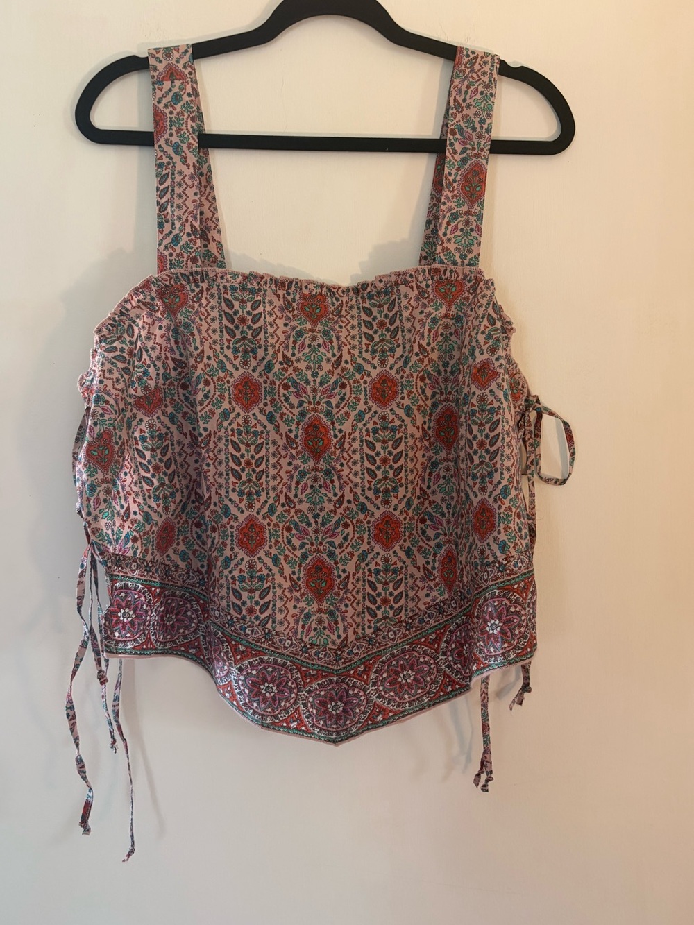 American Eagle Outfitters Pink Multi Floral Handkerchief Top Medium & Large